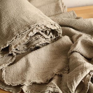 Soft hemp blanket/ Soft hemp bed sheet/ Rustic blanket/ Vintage bedspread