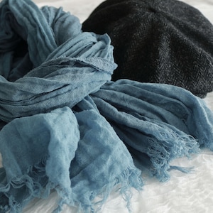 Oversized Cotton Gauze Scarf: Bohemian Style Wrap