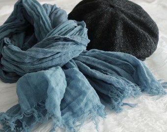 Oversized Cotton Gauze Scarf: Bohemian Style Wrap