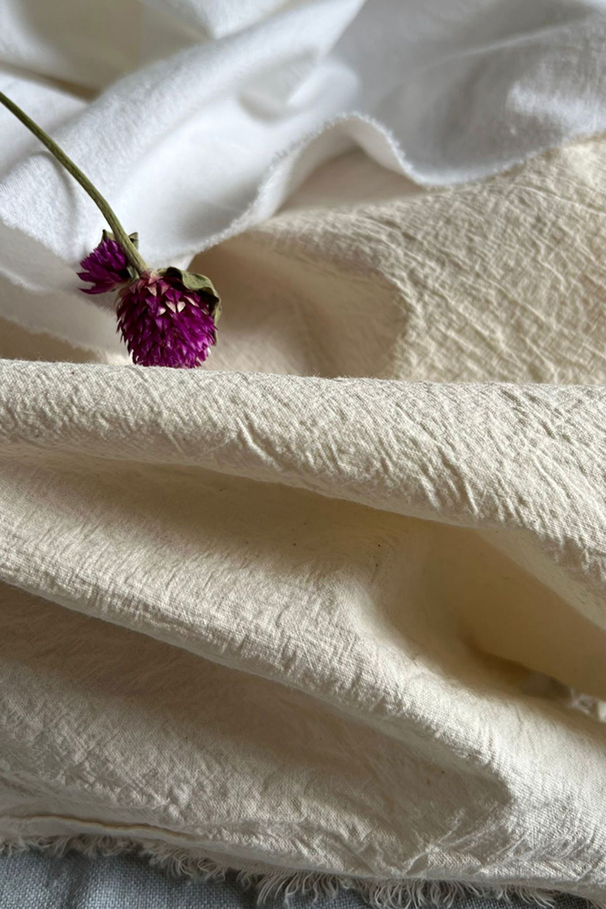 Extra Breit gekochter Baumwollsamt Stoff 110 "(280cm) / Pastetenteig Fein Perfekt für Bettwäsche / gekochter Baumwollstoff für Hemden / Kleider / Babykleidung