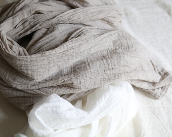 Handmade Cotton Gauze Scarf: Bohemian Style Oversized Wrap
