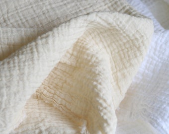 Organic Cotton Double Gauze Muslin Fabric: 57" Wide, 179 GSM