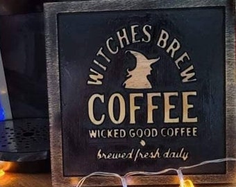Witch's Brew Coffee Bar Sign