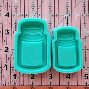 Vial Grippy Shaker Silicone Mold, Badge Reel 