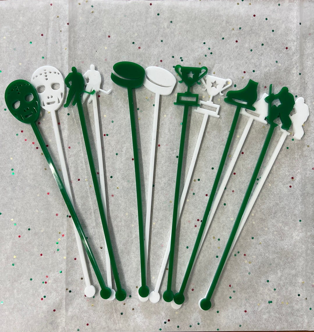 Hockey Swizzle Sticksdrink Stirrerstocking Stuffertheme Etsy