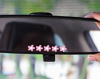 Car Mirror Decal | Flower Mirror Decal | Rear View Mirror Decal | Car Accessories | Car Decor Interior | Vinyl Decal Laptop Sticker | Retro