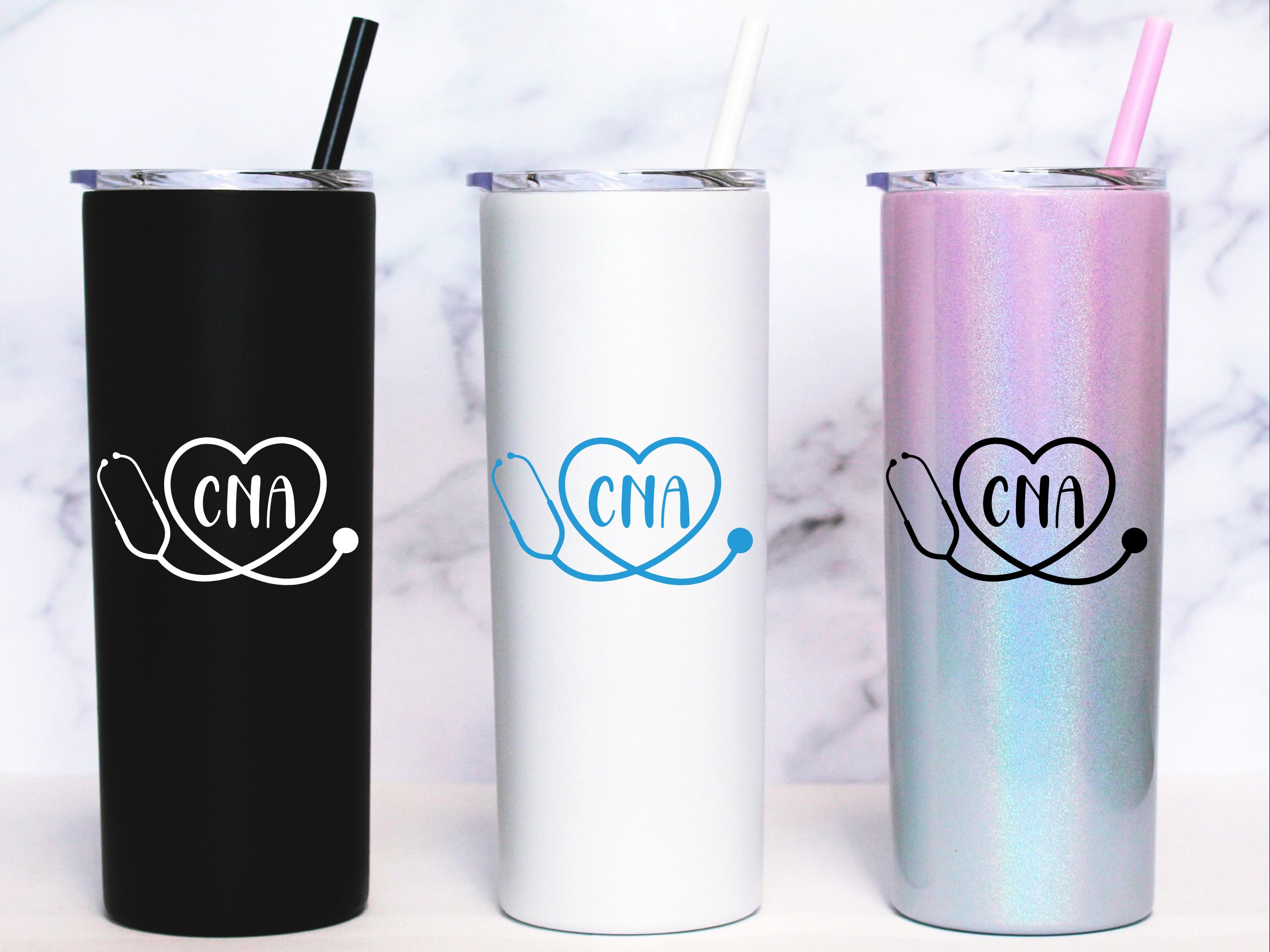 CNA Car Decal Sticker | Heart Stethoscope Car Decal | Decal Sticker for ...