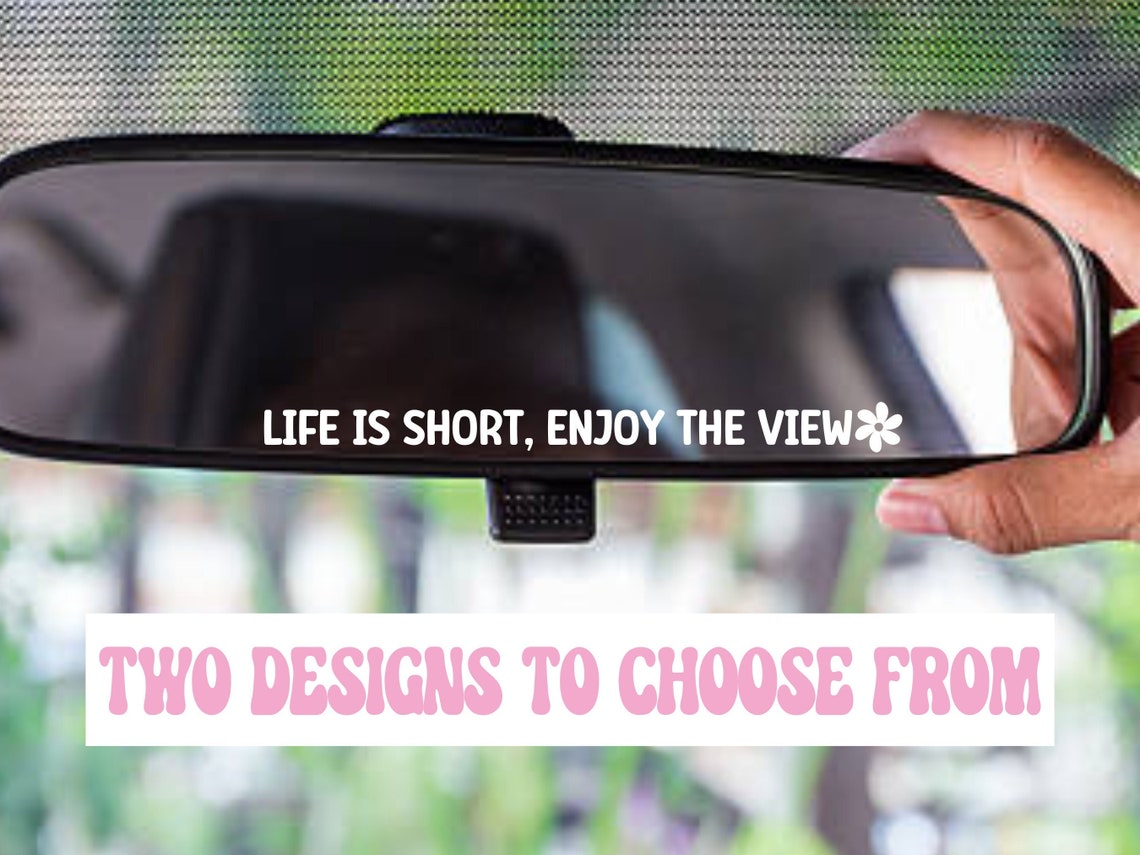 Rearview Mirror Decal Rear View Mirror Decal Car Decor Etsy
