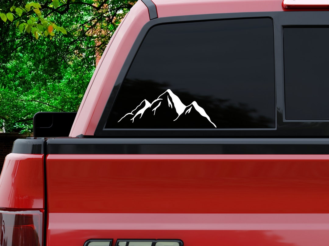 Mountain Range Decal for Car, Truck, Mountain Range Peaks Decal Car