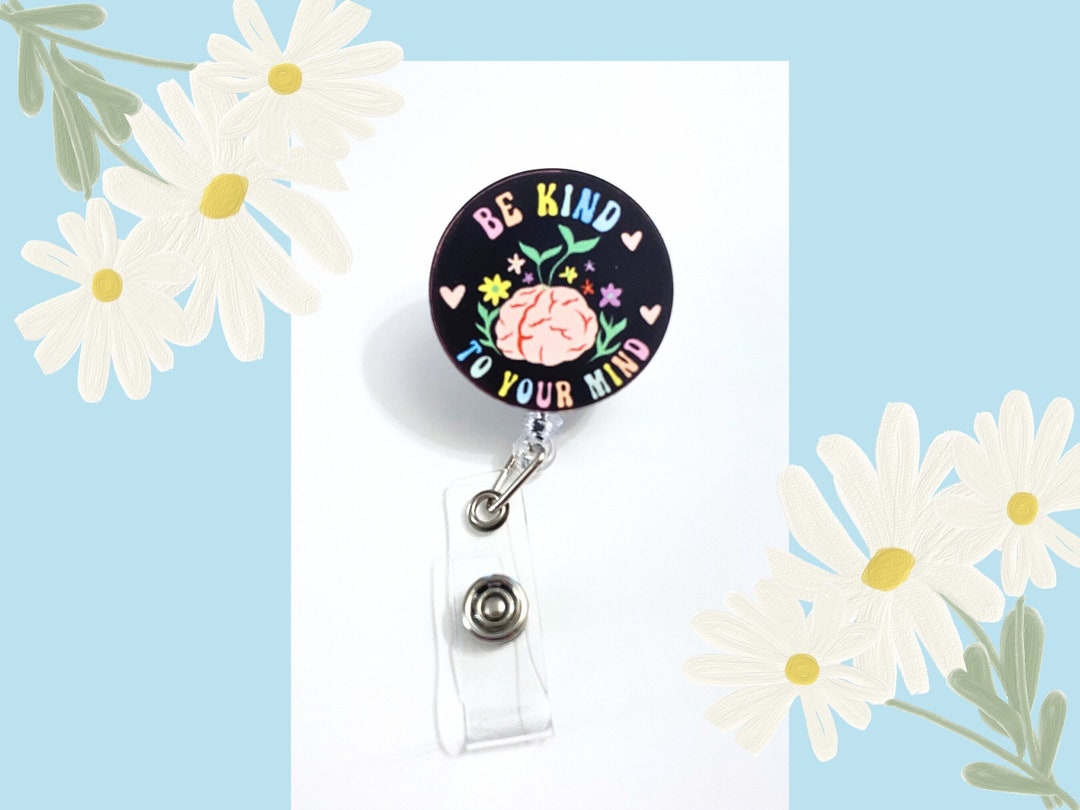 3 Pack Cute Mental Health Badge Reels – Retractable ID Holder For Nurses, Therapists, Social Workers, Alligator Clip - View #5