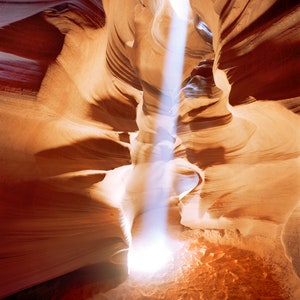 Light Beam One Photography Canvas Wall Decor Slot Canyon Wall Art Arizona Southwest Antelope Canyon Upper Antelope , F Newman Photography image 1