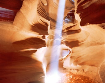 Light Beam One Photography Canvas Wall Decor Slot Canyon Wall Art Arizona Southwest Antelope Canyon Upper Antelope , F Newman Photography