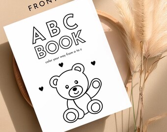 ABC Coloring Book: Toddler & Preschool Learning Activity (Digital Download)
