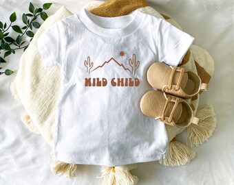 Toddler WILD CHILD Tee | Kids Short Sleeve Shirt | ADVENTURE | Toddler Gift | Trendy Kids Shirt | Trendy Baby Shirt | Cool Shirt | Baby