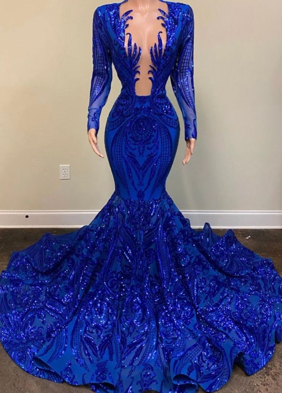 Blue Wedding Dress Dinner Dress Red Lace Dress Prom Dress - Etsy