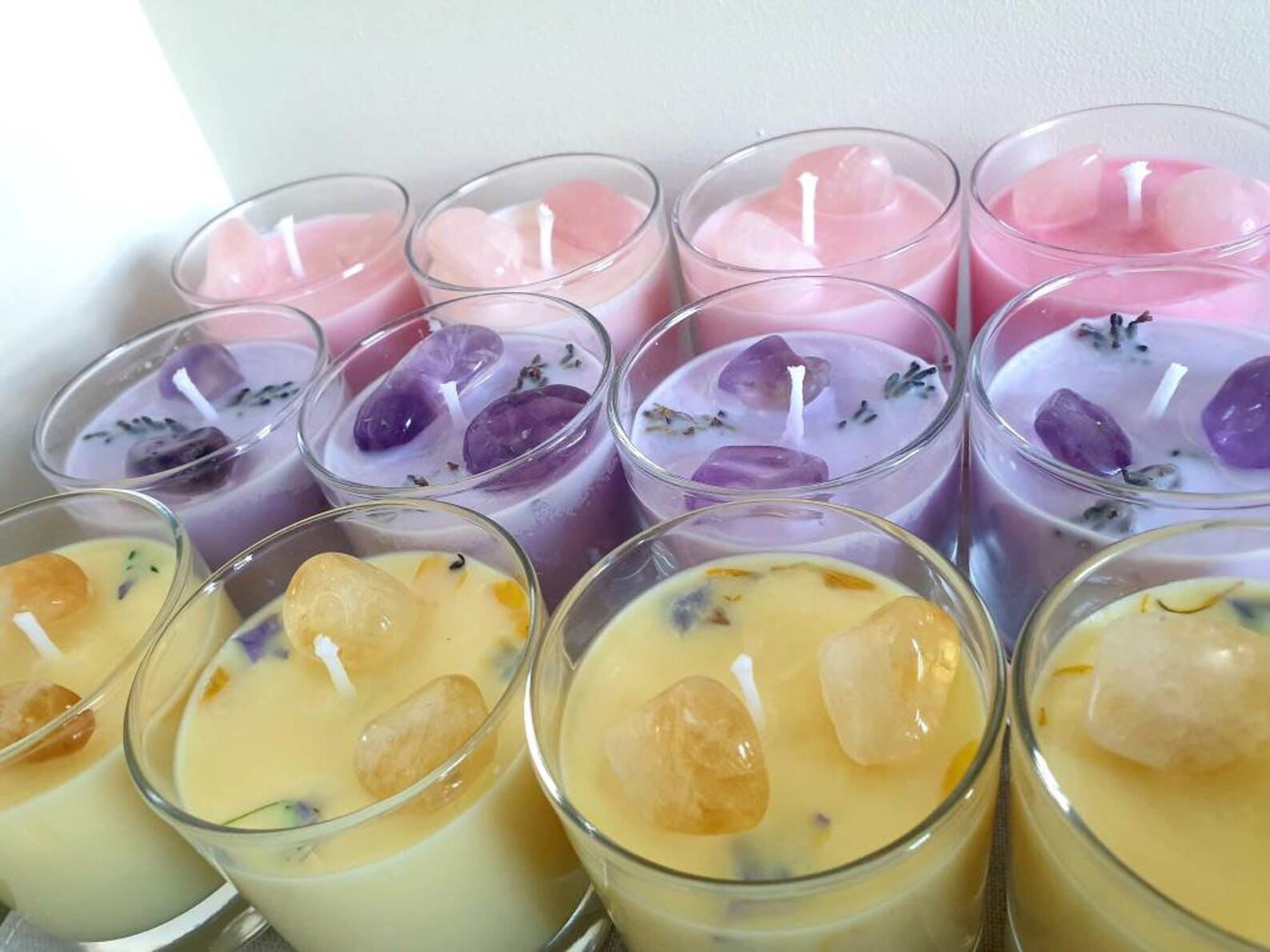 LOVE Rose Quartz infused scented candle 20cl Etsy