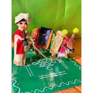 Gangireddu doll/ decorated ox/ sankranthi dolls/ Indian traditional dolls/ pongal golu/ pongal dolls/ golu dolls/ basavanna doll