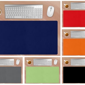 Personalized Solid Colors Desk Mat, Custom Mouse Pad Wrist Rest, Name Mice Mat, Office Desk Decor Accessories, Plain Gaming Keyboard Mat
