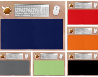 Personalized Solid Colors Desk Mat, Custom Mouse Pad Wrist Rest, Name Mice Mat, Office Desk Decor Accessories, Plain Gaming Keyboard Mat