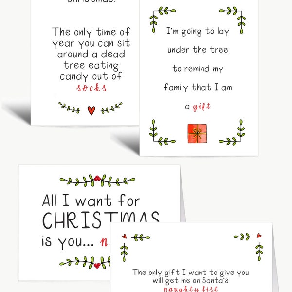 Christmas card set with text / Christmas Card