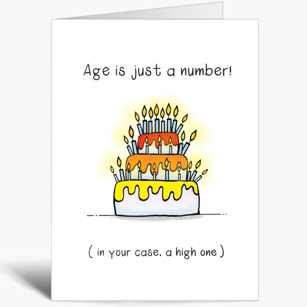 Age is just a number / Birthday card