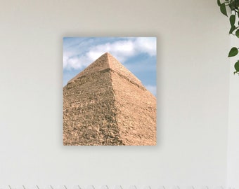 Impression sur toile pyramide égyptienne antique | Photographie d'art mural | Décoration murale à accrocher sur l'histoire de l'Égypte