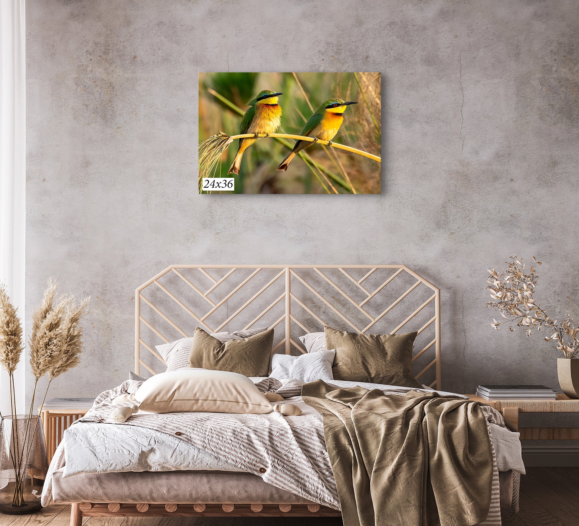 South Africa 2 Little Bee-Eaters Canvas Photo Art Print For Wall ,  8 x 10 up to - Picture 9 of 20