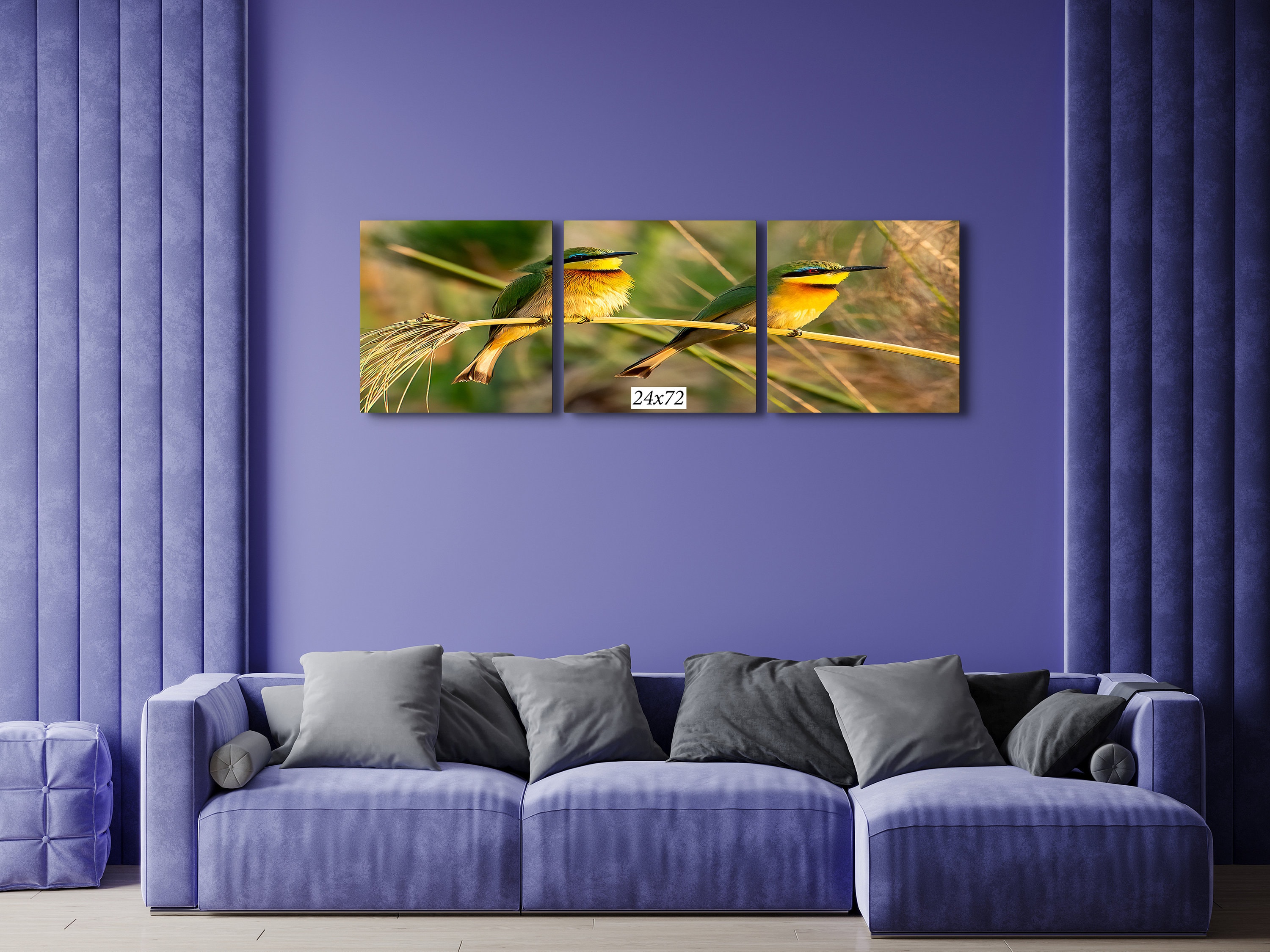 South Africa 2 Little Bee-Eaters Canvas Photo Art Print For Wall ,  8 x 10 up to - Picture 11 of 20