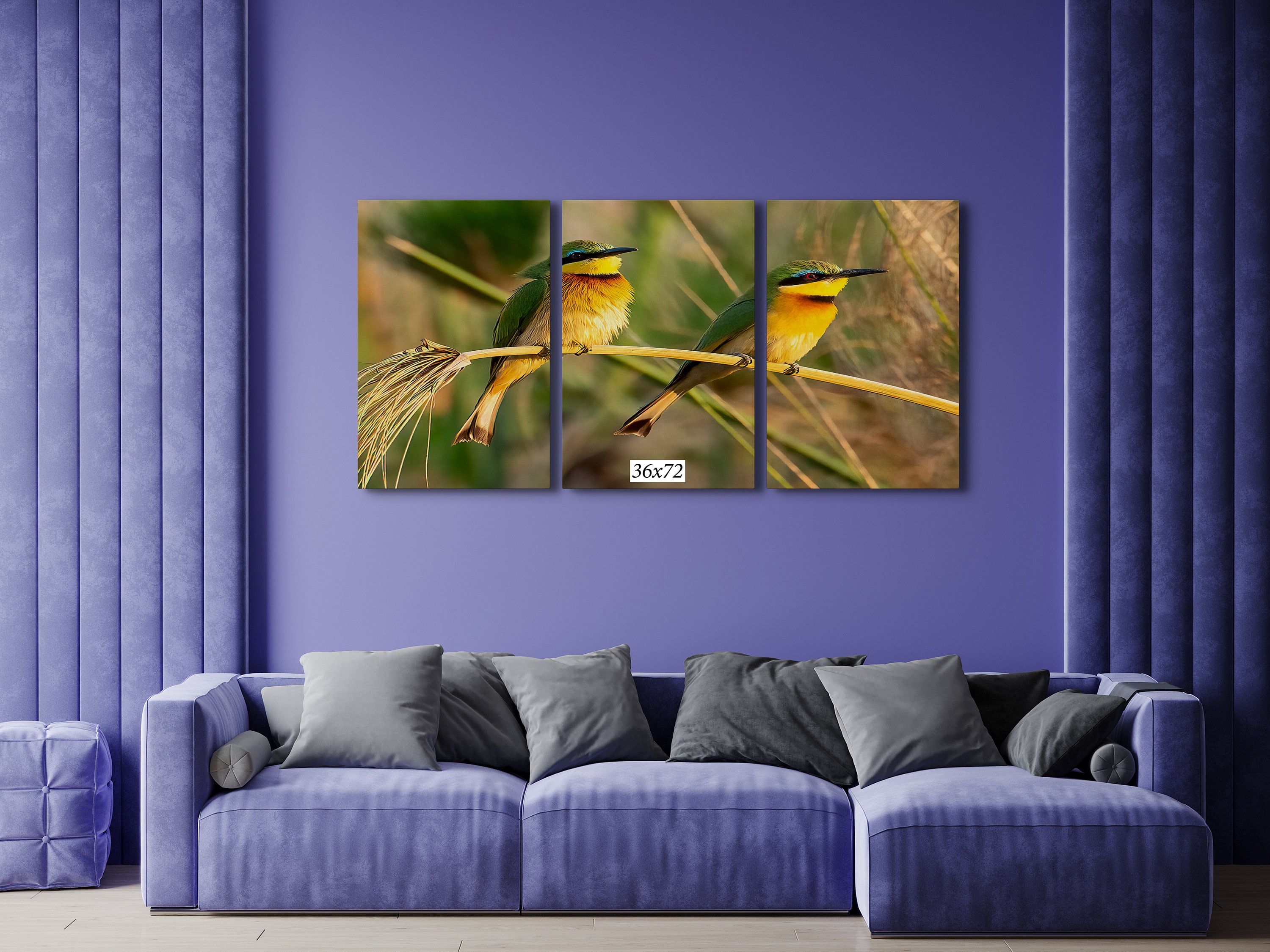South Africa 2 Little Bee-Eaters Canvas Photo Art Print For Wall ,  8 x 10 up to - Picture 12 of 20