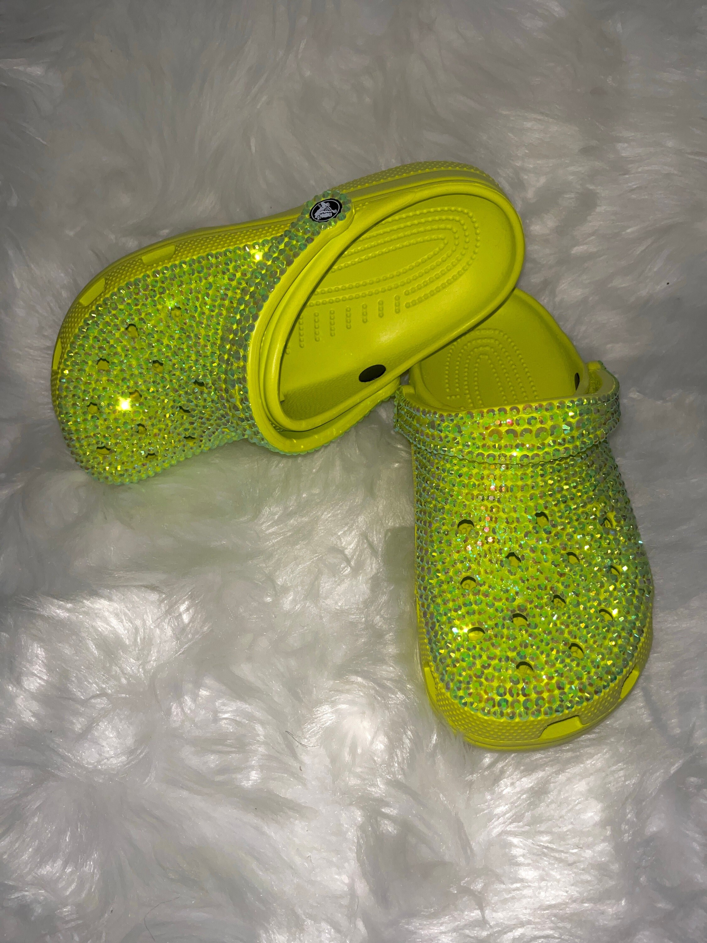 Lemon Lime Crystal Crocs - Etsy
