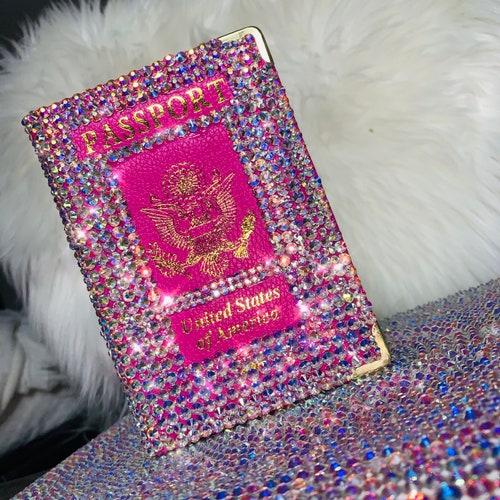 Swarovski Crystal Passport Cover - Etsy