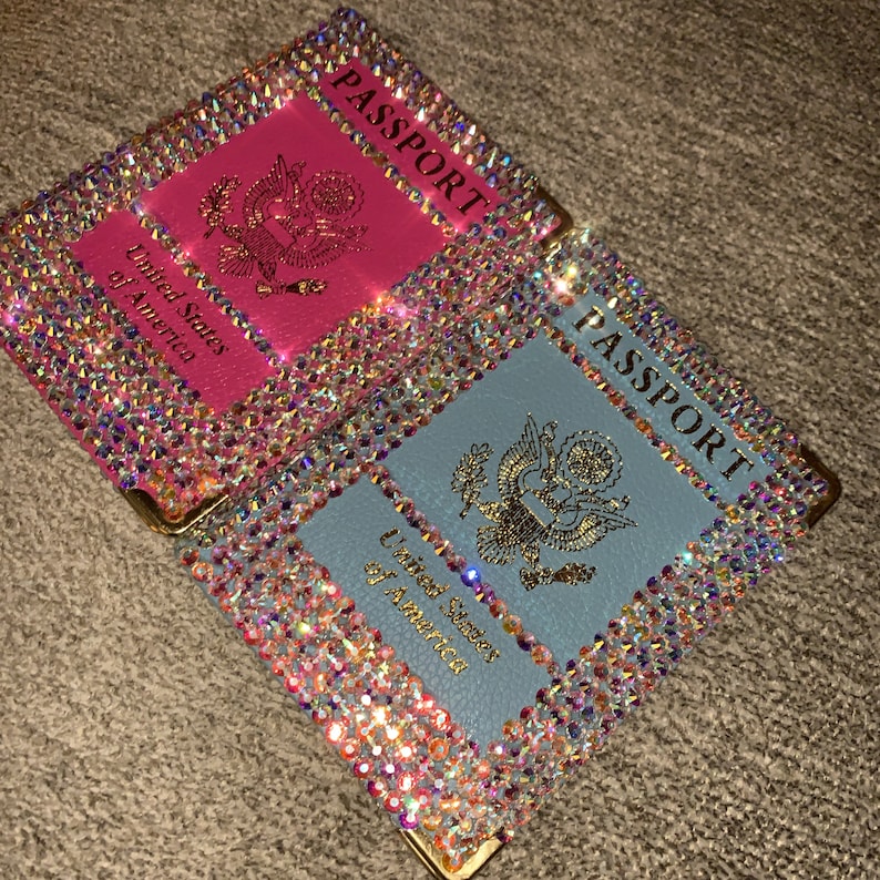 Swarovski Crystal Passport Cover Etsy