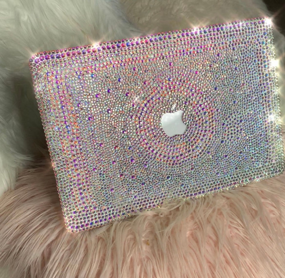 SWAROVSKI iPadケース Bedazzled Bling iPAD CASE / Cover with Clear white Swarovski