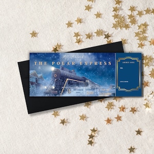 PERSONALISIERTE Polar Express Erinnerung Überraschungs Zugfahrt Sondergeschenk Geschenkgutschein Weihnachtsgeschenk Erinnerungsstücke Erinnerungskarte