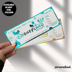 Disneyland Florida Resort Folie Surprise Reveal Geschenkkarte | Walt Disney Special Weihnachtsgeschenkgutschein | Erinnerungsstücke, Souvenir-Eintrittskarte