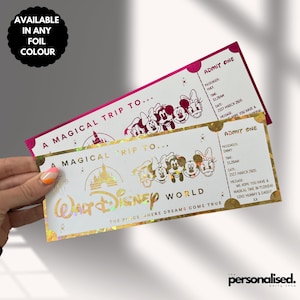Walt Disney World Resort Folie Surprise Reveal Geschenkkarte | Walt Disney Special Weihnachtsgeschenkgutschein | Erinnerungsstücke, Souvenir-Eintrittskarte
