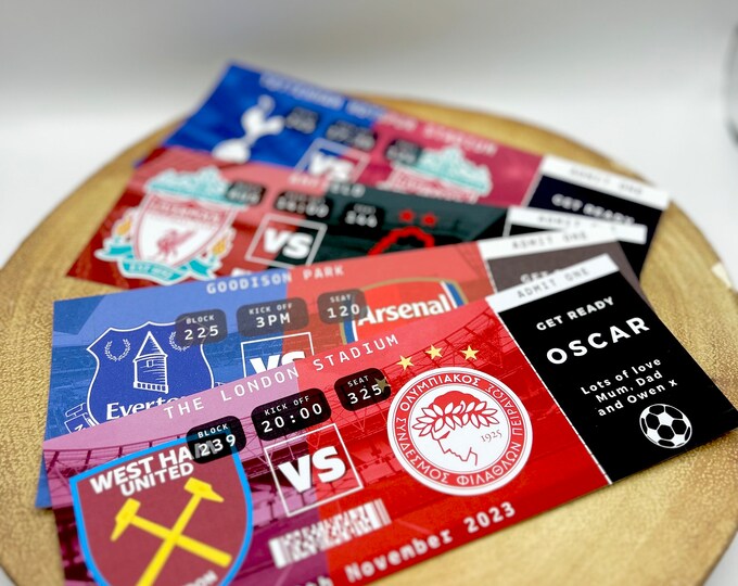 Surprise Ticket Football Ticket Sports Ticket Boarding Etsy UK
