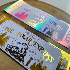 PERSONALISIERTE Folie Polar Express Andenken Überraschung Zugfahrt Sondergeschenk Geschenkgutschein Weihnachtsgeschenk Erinnerungsstücke Souvenirticket
