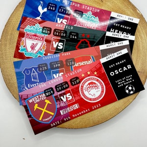 PERSONALISED Football Man U Design Your Own Ticket Sports Special Present Gift Voucher Gift Ticket Game Pass Memorabilia Souvenir ticket image 6