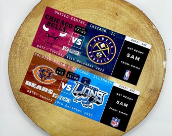 Billet NBA et NFL PERSONNALISÉ Cadeau spécial sport Bon cadeau Billet cadeau Noël Sporting Game Pass Souvenirs Billet souvenir