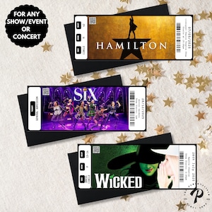 Personalisierte Theaterkarte | Event-Eintritt | Überraschungsgutschein | Musik-Karte | Rosenthal | Souvenir-Karte | Erinnerungsstücke | Jedes Event Ticket