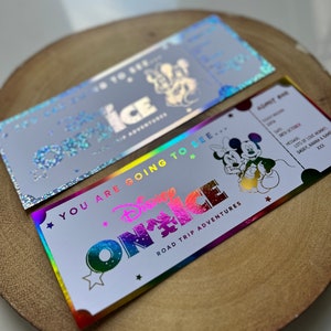 Disney On Ice Foil Surprise Reveal Geschenkkarte | Walt Disney Special Weihnachtsgeschenkgutschein | Erinnerungsstücke Souvenir-Karte | Andenken vorhanden