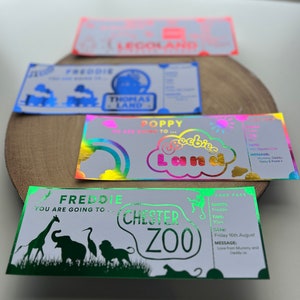 Personalised Event Ticket, Custom Ticket, Personalised Foil Ticket, Custom Voucher, Surprise Gift Ticket, Golden Ticket, Ticket Gift