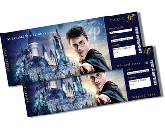 PERSONALISED Harry Potter Keepsake Surprise Studios Tour Ticket Special Present Gift Voucher Christmas Gift Ticket Memorabilia Souvenir