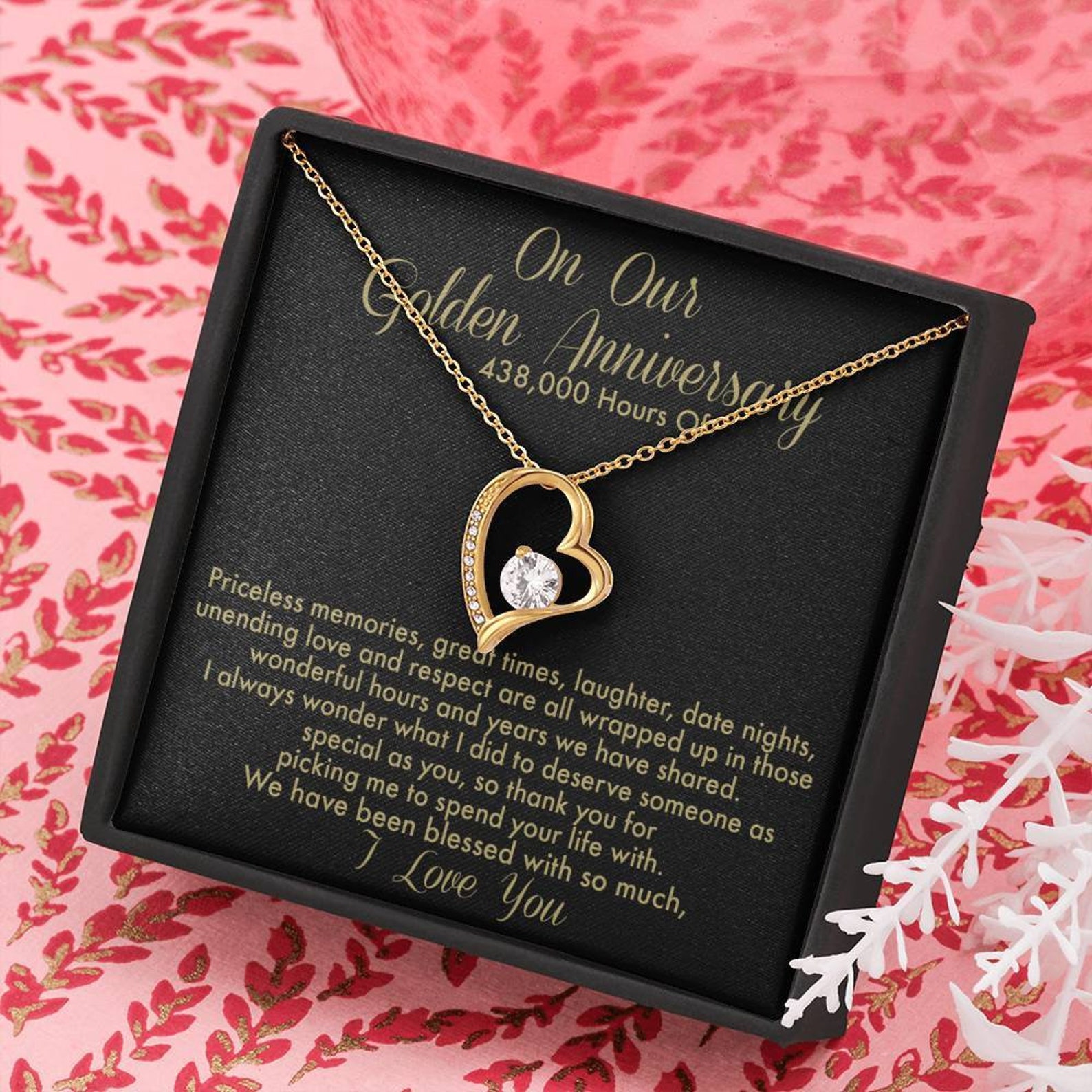 50th Anniversary Gifts for Wife Golden Anniversary Present Etsy