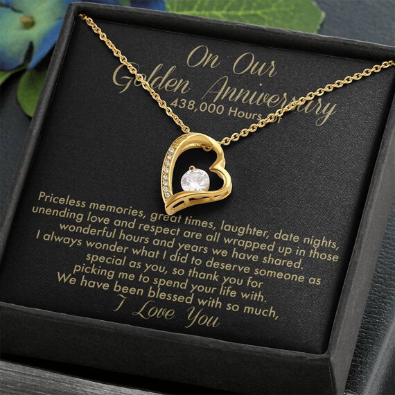 50th Anniversary Gifts for Wife Golden 