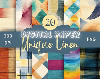 Unique Linen Digital Papers COMMERICAL USE instant download scrapbook paper Linen seamless digital paper high quality
