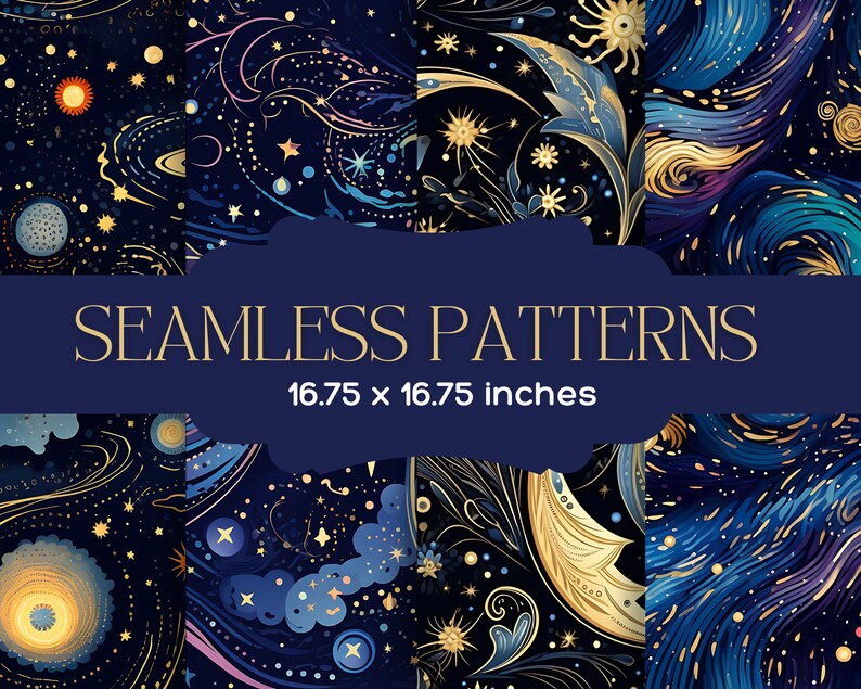 Celestial Digital Paper COMMERICAL USE 20 PNG Instant Download Space ...