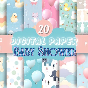 digital paper Baby Shower seamless digital paper digital paper COMMERCIAL USE instant download scrap book paper scrapbooking pattern