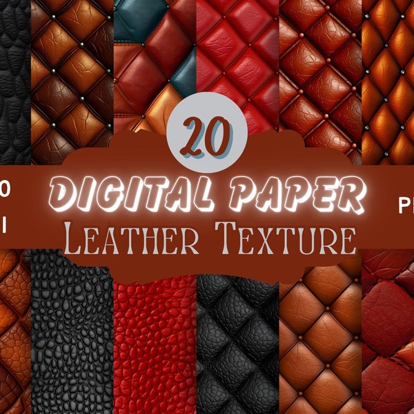Leather Texture Seamless Digital paper patterns COMMERCIAL USE instant download scrapbooking paper journal paper card-making patterns